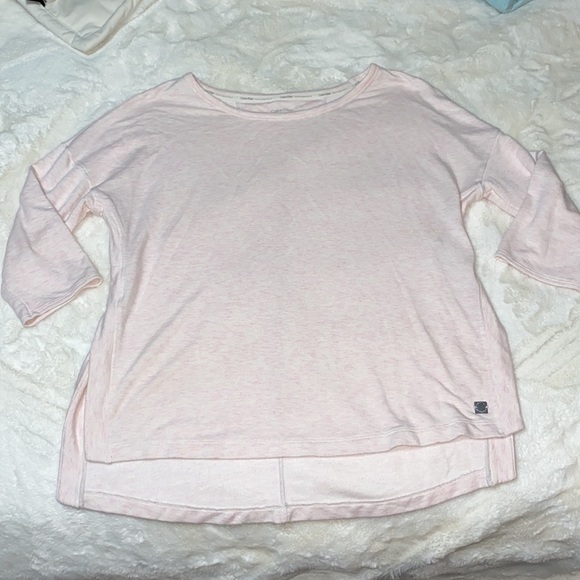 3 PC CALVIN KLEIN SET Quater Sleeve Top + Hoodie + Logo Shorts MEDIUM - Picture 11 of 16